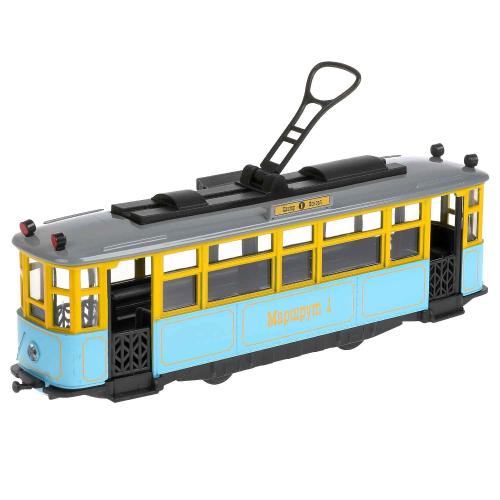 Игрушка металлическая Трамвай Ретро Технопарк TRAMMC1-17SL-BU фото 3