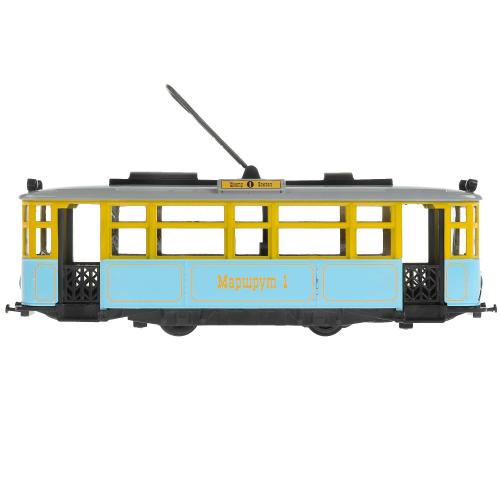 Игрушка металлическая Трамвай Ретро Технопарк TRAMMC1-17SL-BU фото 4