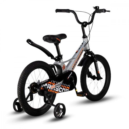 Велосипед детский Maxiscoo Space Стандарт 16'' 2024 Maxitoys MSC-S1633 серый жемчуг фото 2