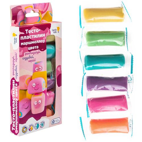 Набор для детской лепки Тесто-пластилин 6 цветов Маршмеллоу цвета Dream Makers TA1089V
