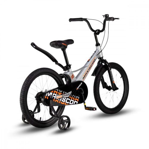 Велосипед детский Maxiscoo Space Стандарт 18'' 2024 Maxitoys MSC-S1833 серый жемчуг фото 2