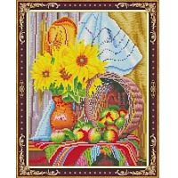 Алмазная мозаика Букет с фруктами Рыжий кот WK016