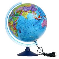 Интерактивный глобус политический рельефный с подсветкой 32 см Globen INT13200315