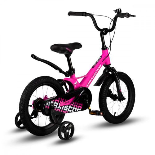 Велосипед детский Maxiscoo Space Стандарт Плюс 14'' 2024 Maxitoys MSC-S1432 ультра розовый фото 2