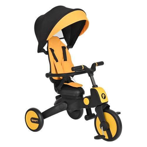 Детский трёхколёсный велосипед Leve Lux Pituso S03-2-yellow жёлто-чёрный фото 3