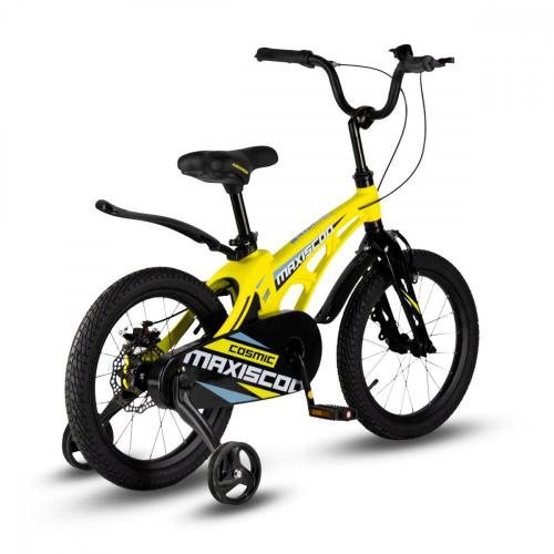 Велосипед детский Maxiscoo Cosmic Стандарт 16'' 2024 Maxitoys MSC-С1636 жёлтый матовый фото 2